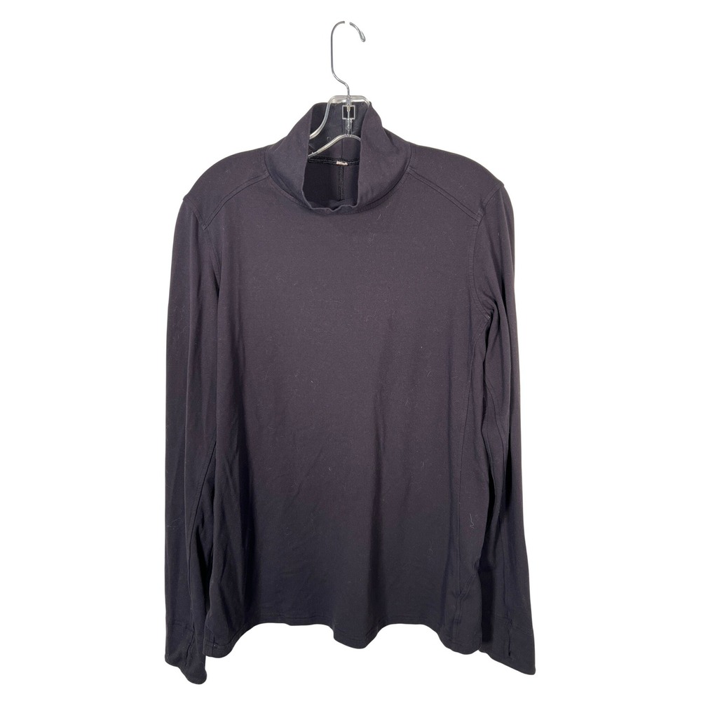 Lululemon Black Mock Neck Long Sleeve Top Athletic Yoga Base Layer Medium